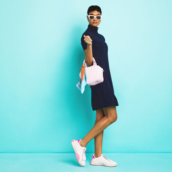 MERINO WOOL QUARTER ZIP POLO SWEATER DRESS