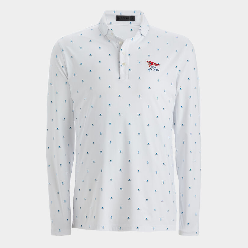 LIMITED EDITION U.S. OPEN SKULL & T'S LONG SLEEVE ICE NYLON SLIM FIT SUN SHIRT image number 1