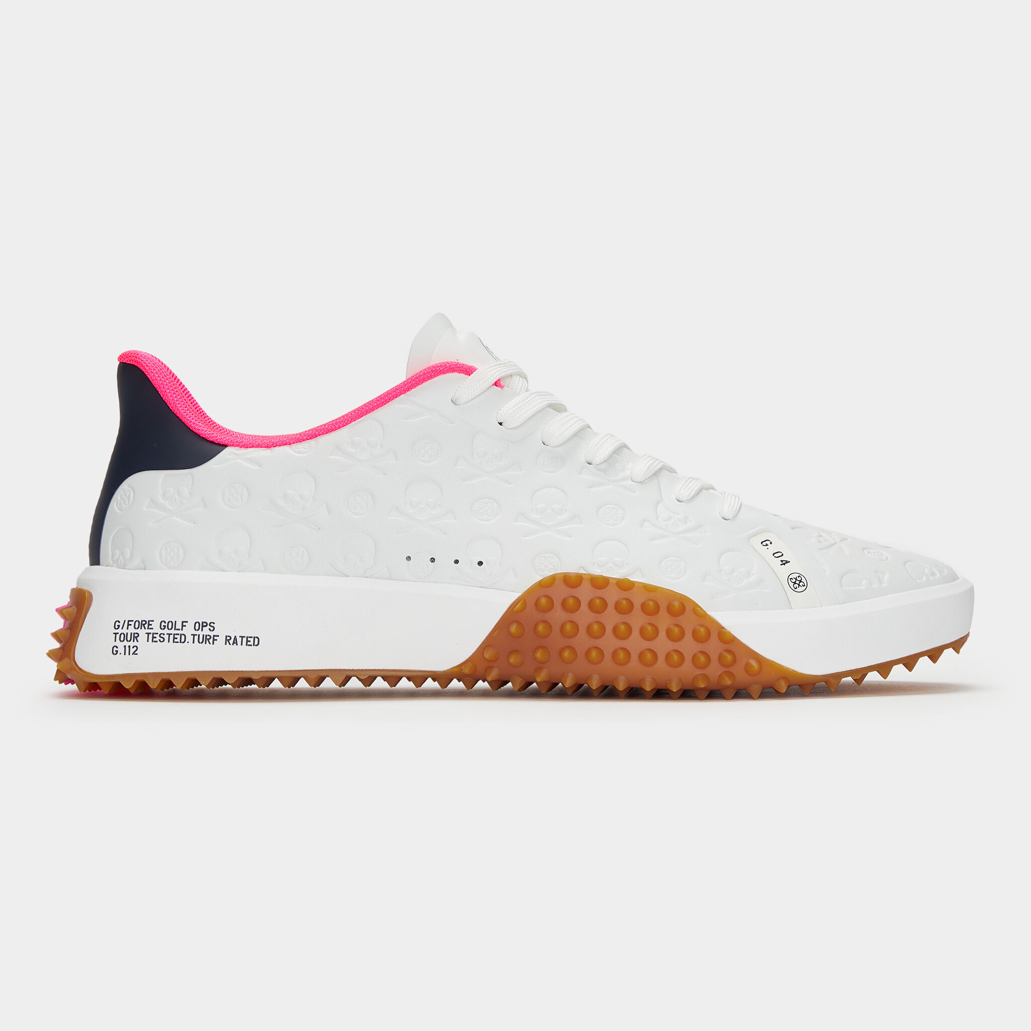 【G FORE】 MEN'S G.112 GOLF SHOES STONE MEN'S G.112 DEBOSSED SKULL & TEES GOLF SHOE | MEN'S GOLF