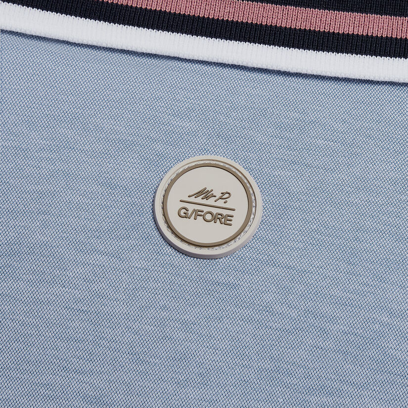 G/FORE X MR P. CONTRAST TECHNICAL COTTON BLEND POLO image number 6