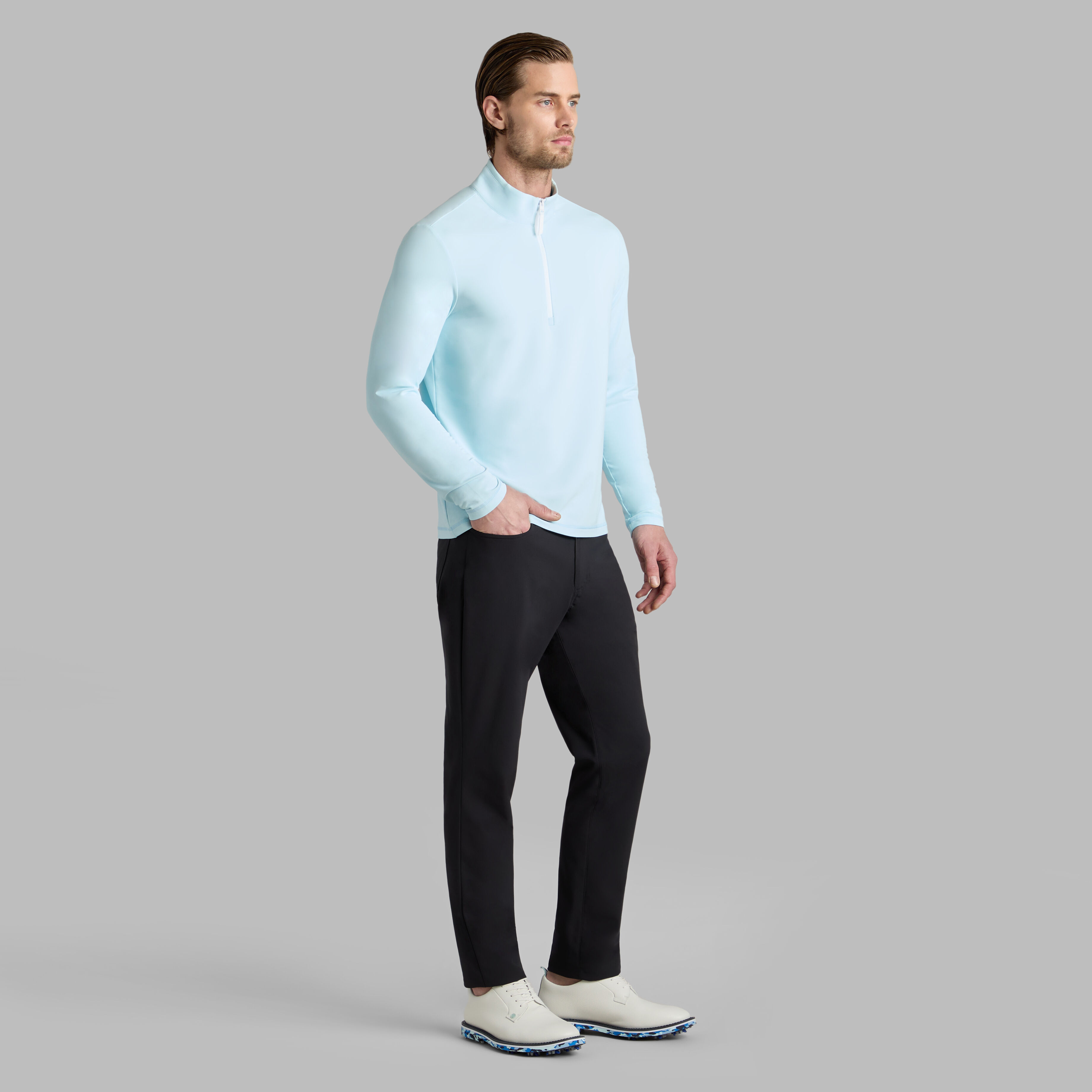 BRUSHED BACK TECH QUARTER ZIP |MEN'S PULLOVERS & QUARTER
