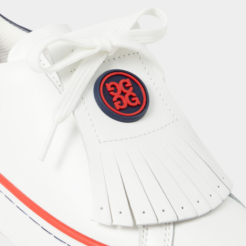WOMEN'S DURF PEBBLE LEATHER CONTRAST ACCENT KILTIE GOLF SHOE image number 7