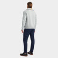 RIBBED FUNNEL NECK MERINO WOOL QUARTER ZIP SWEATER image number 4