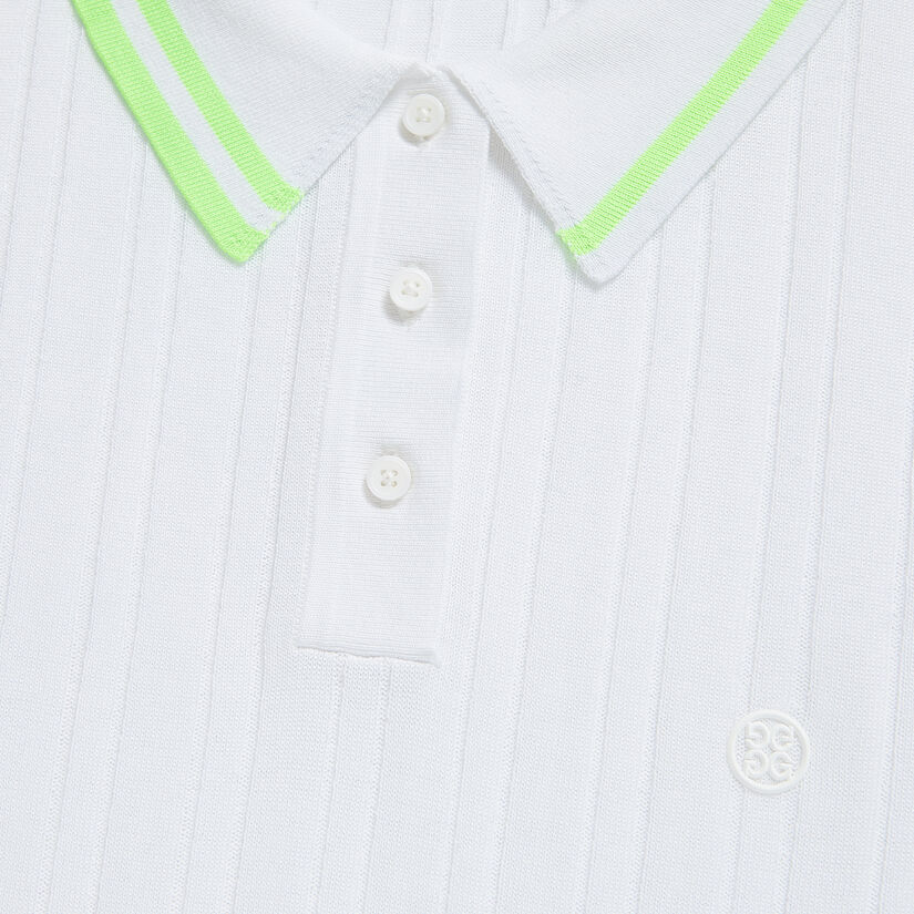 COTTON BLEND RIBBED SWEATER POLO image number 7