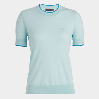 MERINO WOOL SHORT SLEEVE SWEATER
