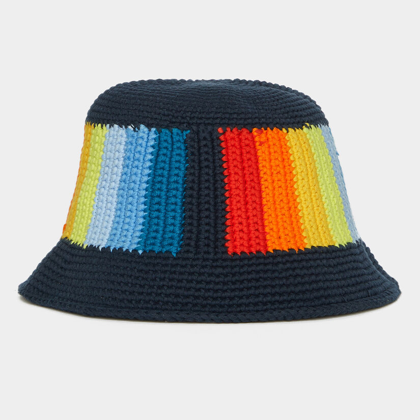 CIRCLE G'S COLOUR BLEND CROCHET BUCKET HAT image number 3