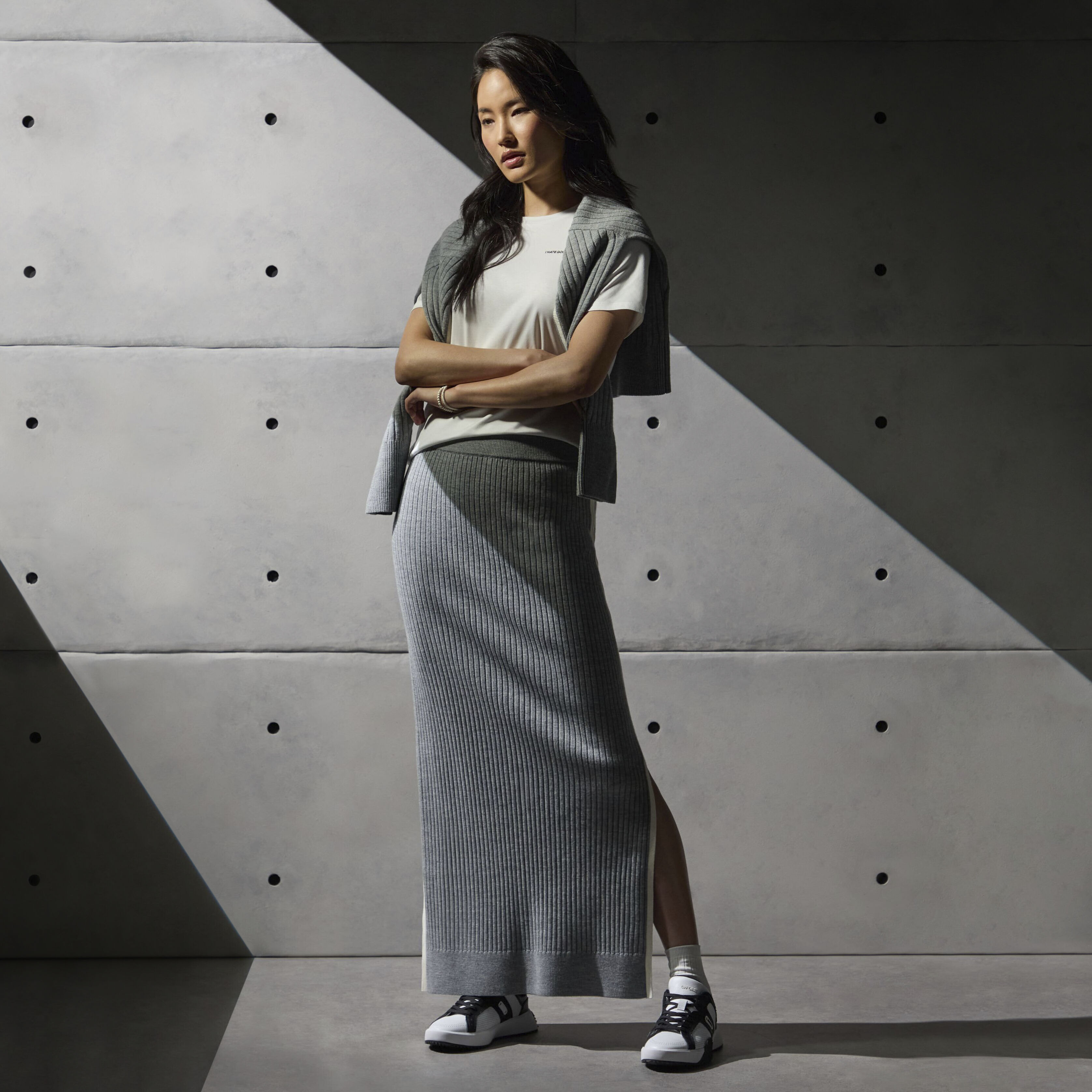 Wool high waisted skirt outlet