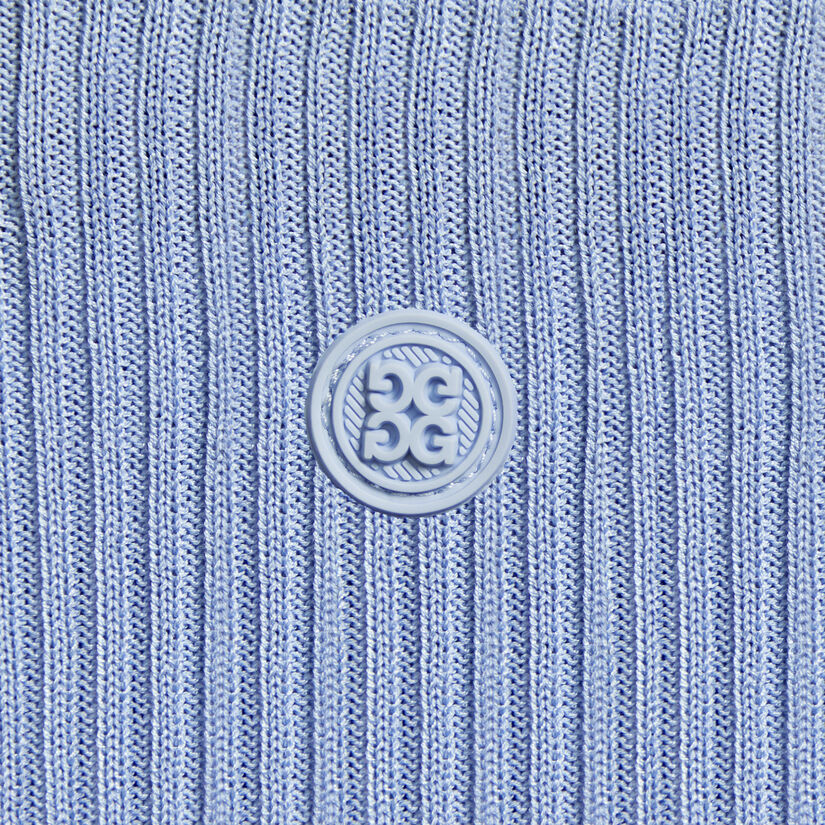 COTTON BLEND RIB KNIT FITTED TOP image number 6