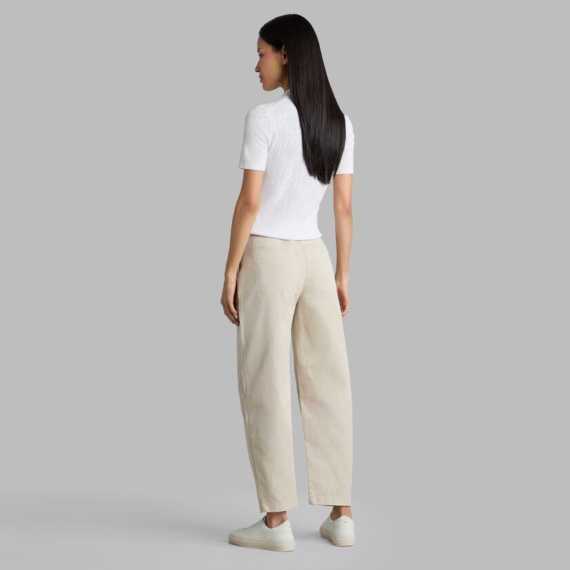 LTD RELEASE STRETCH COTTON GABARDINE BARREL LEG TROUSER image number 4