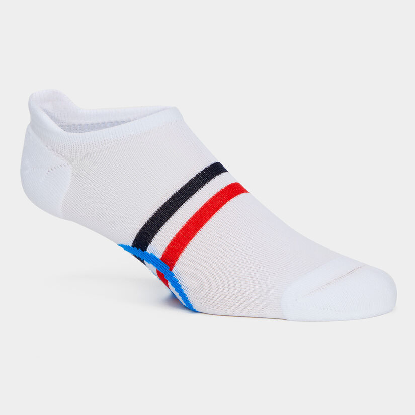 WOMEN'S TRI STRIPE NYLON NO SHOW SOCK image number 1