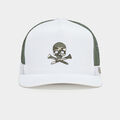 CAMO SKULL & TEES INTERLOCK KNIT TALL TRUCKER HAT image number 2