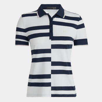 OFFSET STRIPE TECH PIQUÉ POLO