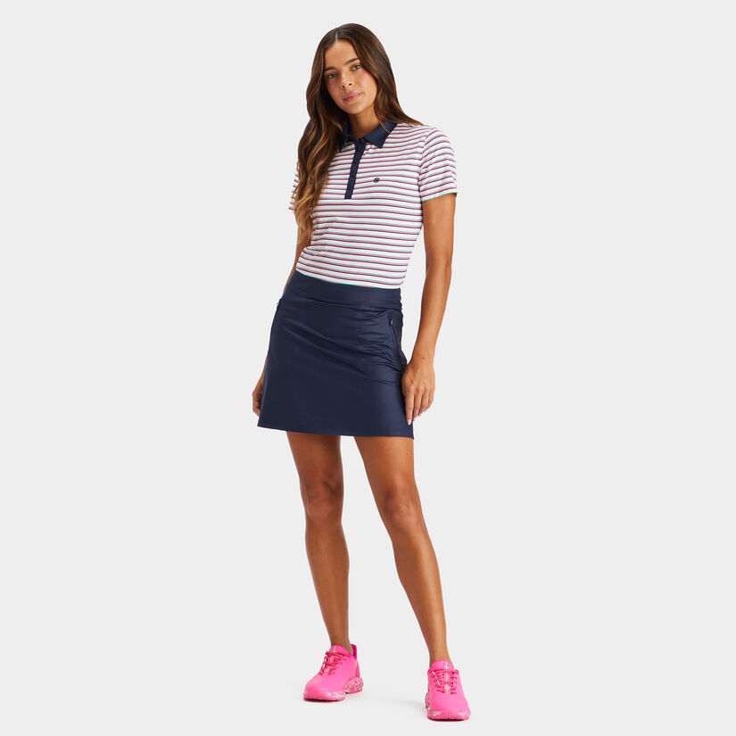 PERFORATED STRIPE TECH JERSEY POLO image number 4
