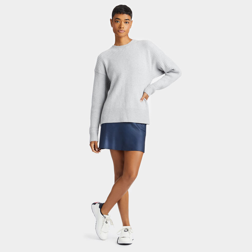 Ribbed shop crewneck sweatshirt