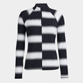 OFFSET GRADIENT STRIPE TECH QUARTER ZIP PULLOVER image number 1