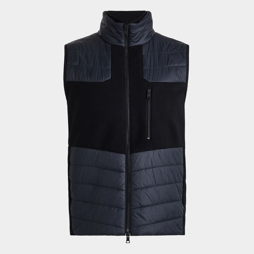 PIXELATED SKULL & TEES MERINO WOOL FULL ZIP VEST image number 1