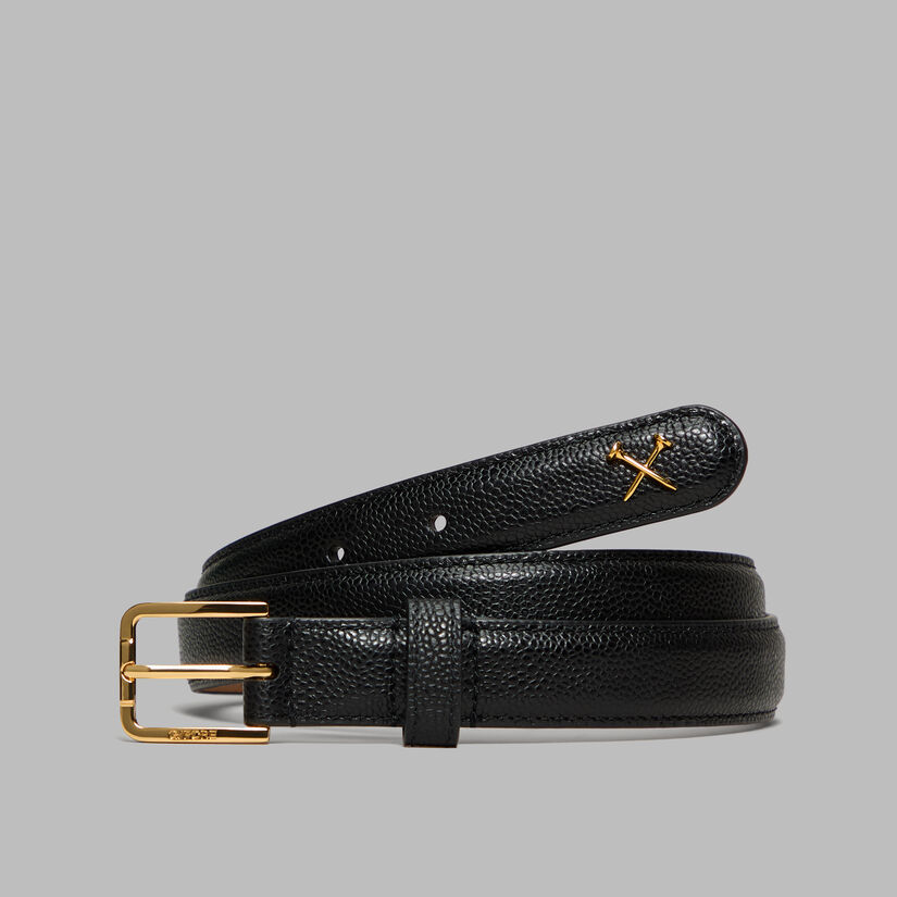 WOMEN'S METAL TEES PEBBLE LEATHER BELT image number 1