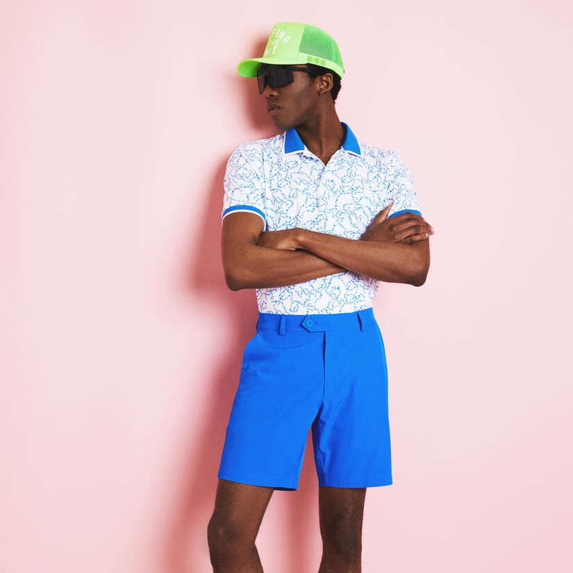 STAR DUST BANDED SLEEVE TECH JERSEY POLO image number 2