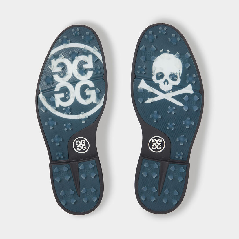 MEN'S GALLIVANTER DEBOSSED SKULL & T'S LEATHER GOLF SHOE image number 4