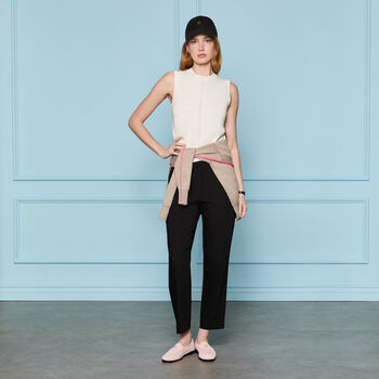 LTD RELEASE LINEN CROPPED PLEATED TROUSER