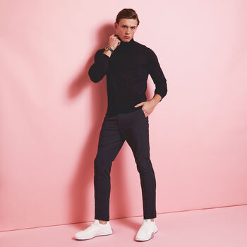 MERINO WOOL BLEND TURTLENECK SWEATER