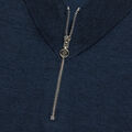 V NECK MERINO WOOL QUARTER ZIP SWEATER image number 6