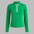 SILKY TECH NYLON LONG SLEEVE ZIP POLO image number 1