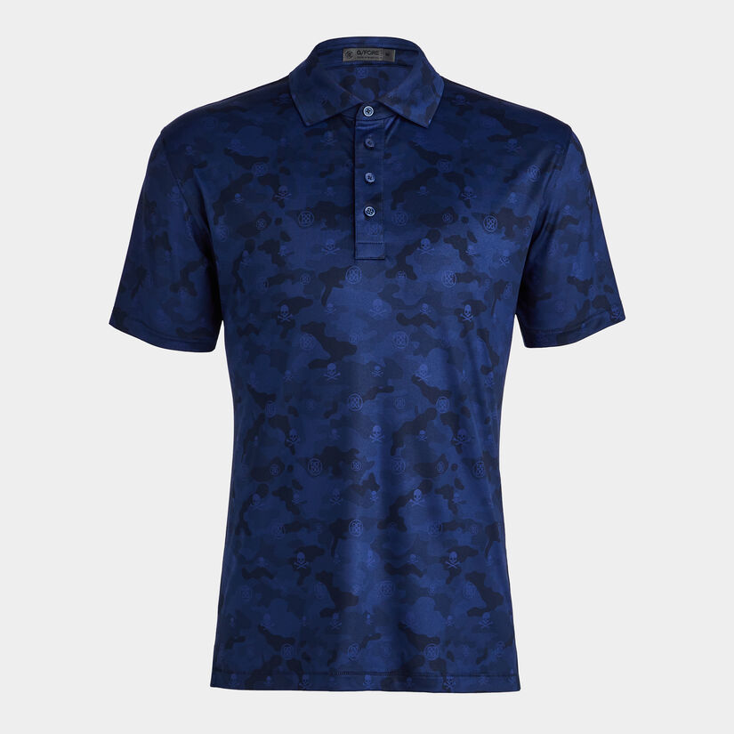 ICON CAMO TECH JERSEY MODERN SPREAD COLLAR POLO image number 1