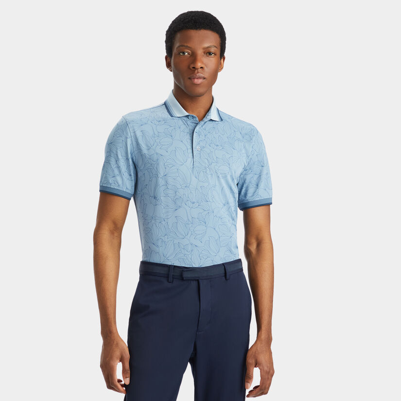 OUTLINE IRIS BANDED SLEEVE TECH PIQUÉ POLO image number 3