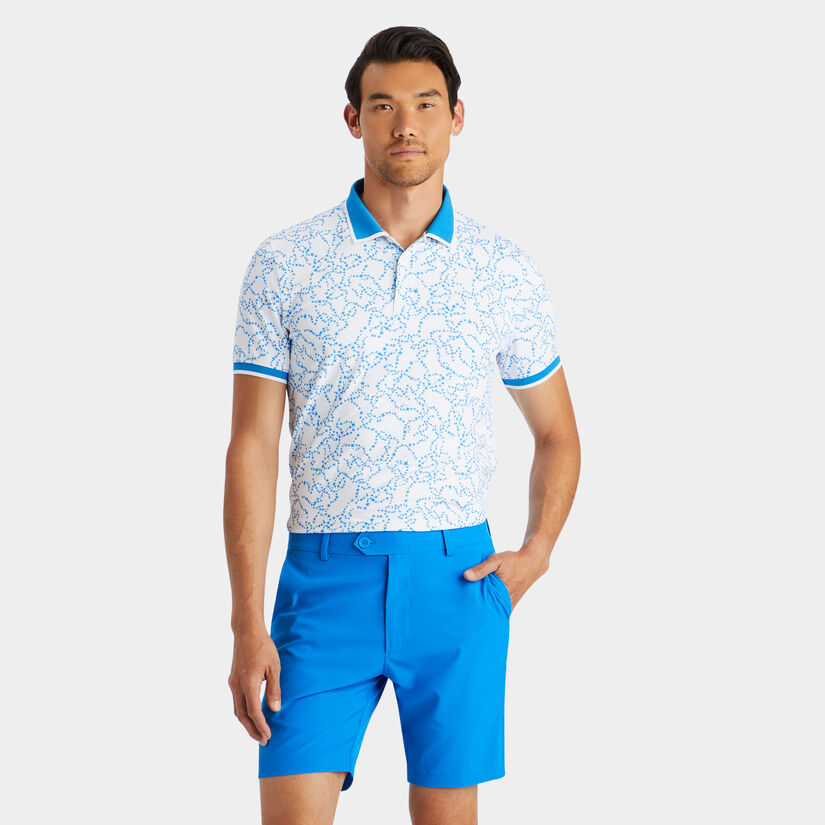 STAR DUST BANDED SLEEVE TECH JERSEY POLO image number 3