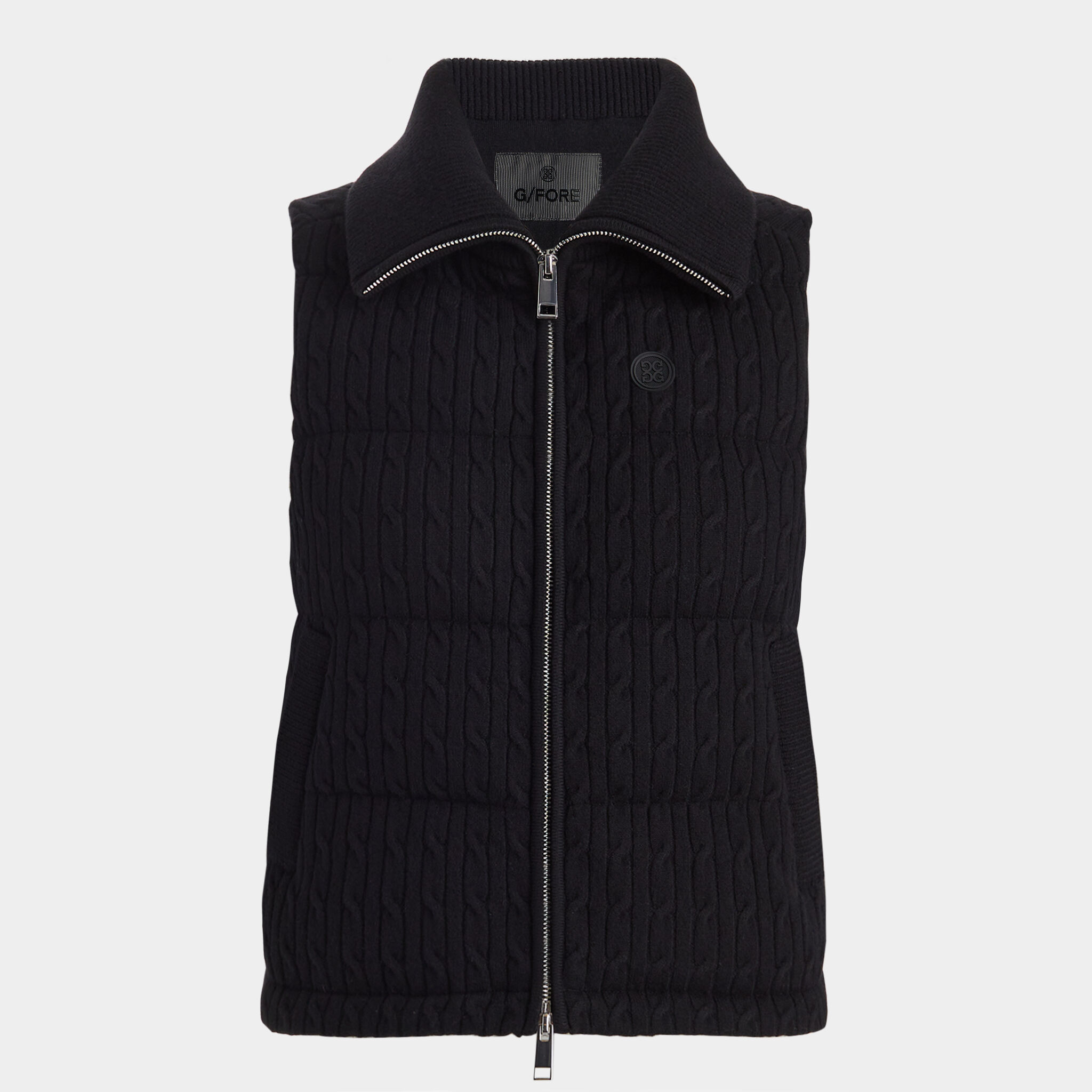 CABLE KNIT WOOL BLEND DOWN PUFFER VEST WOMEN S JACKETS VESTS G FORE