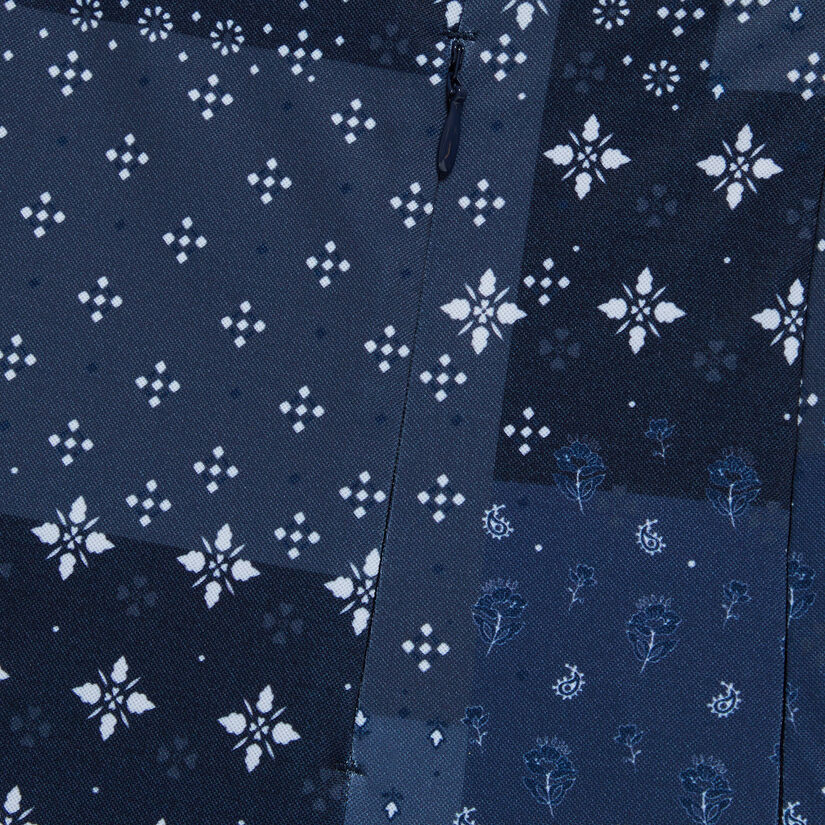 BORO PRINT PIQUÉ SLEEVELESS POLO DRESS image number 6