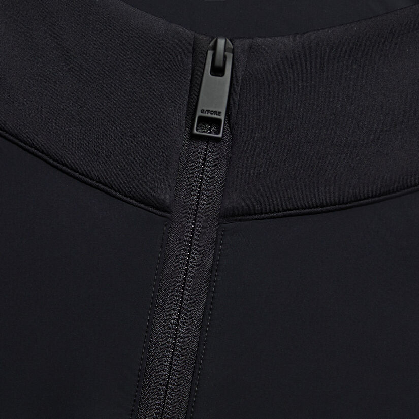 SCUBA QUARTER ZIP FUNNEL NECK PULLOVER - LIGHT HEATHER GRAY