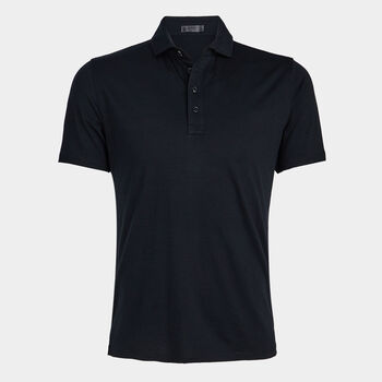 TECHNICAL PERFORMANCE FINE WOOL MODERN SPREAD COLLAR POLO