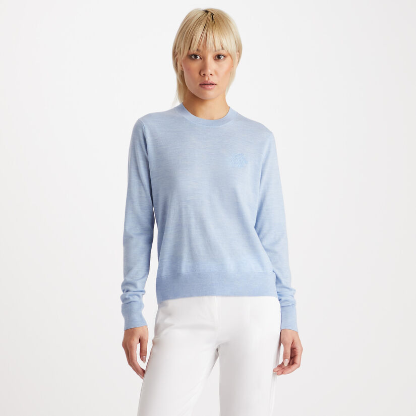 TALK BIRDIE TO ME MERINO WOOL CREWNECK SWEATER image number 3