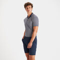 PERFORATED STRIPE RIB COLLAR TECH JERSEY SLIM FIT POLO image number 3