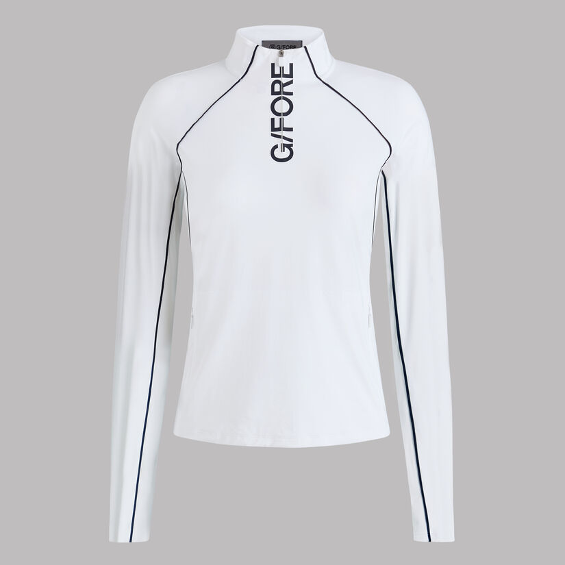 CONTRAST MESH SILKY TECH NYLON 1/4 ZIP PULLOVER image number 2