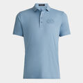 EMBOSSED CIRCLE G'S TECH JERSEY MODERN SPREAD COLLAR POLO image number 1