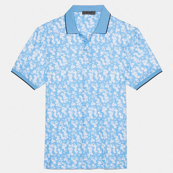 BLOSSOM RIB COLLAR TECH JERSEY SLIM FIT POLO