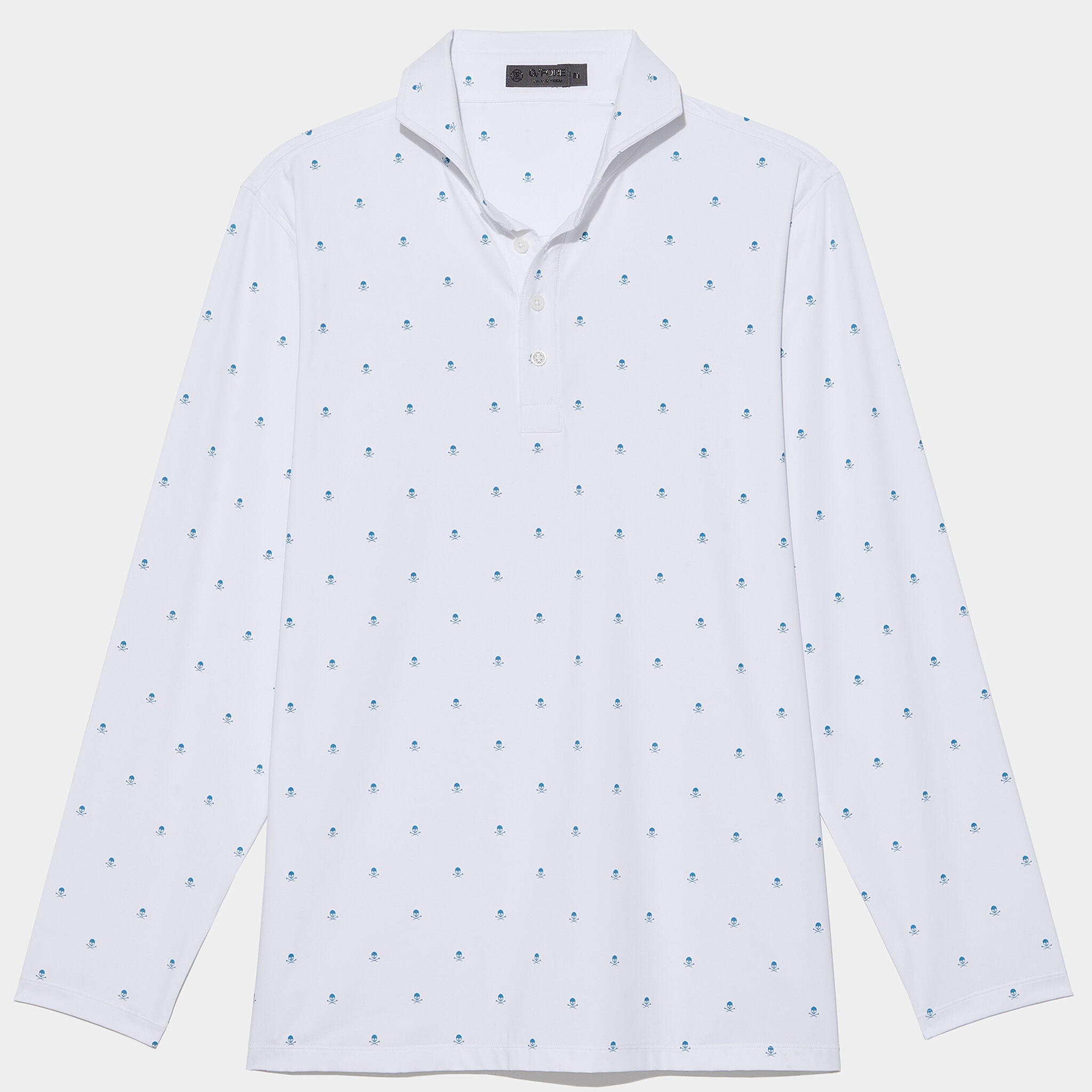 SKULL & T'S LONG SLEEVE ICE NYLON SLIM FIT SUN SHIRT - G 