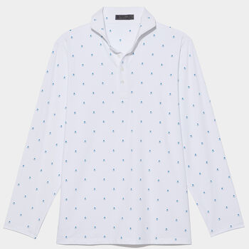 SKULL & T'S LONG SLEEVE ICE NYLON SLIM FIT SUN SHIRT