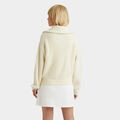 RIBBED FUNNEL NECK QUARTER ZIP SWEATER image number 5
