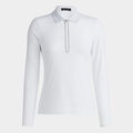 FEATHERWEIGHT SILKY TECH NYLON QUARTER ZIP POLO image number 1