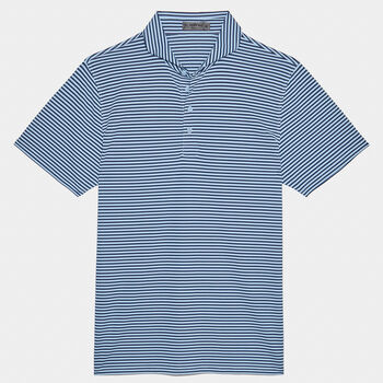 FEEDER STRIPE MODERN SPREAD COLLAR TECH PIQUÉ SLIM FIT POLO