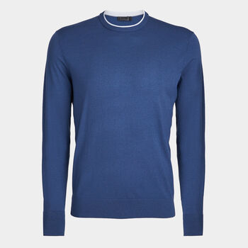 MERINO WOOL BLEND CREWNECK SWEATER