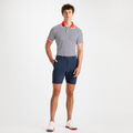 PERFORATED STRIPE RIB COLLAR TECH JERSEY SLIM FIT POLO image number 4