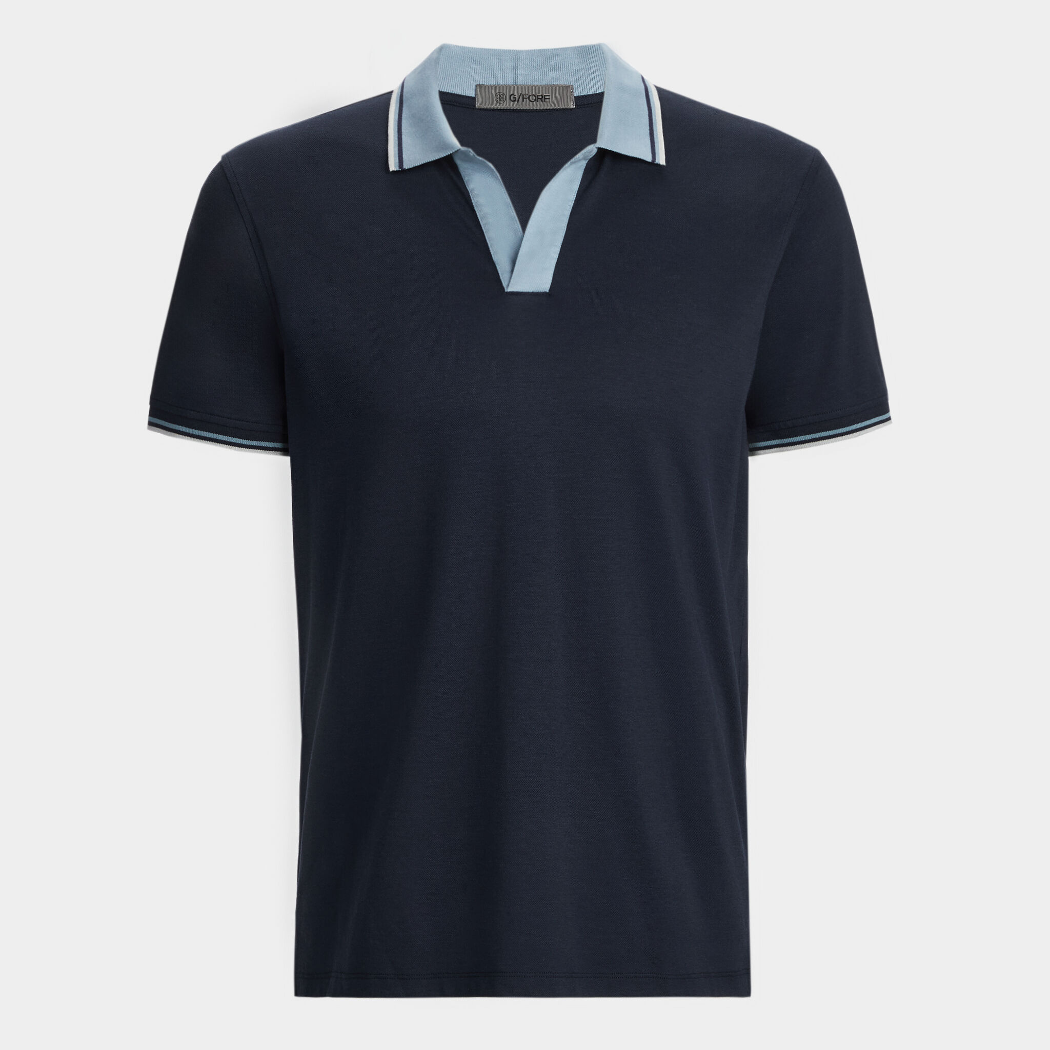 G FORE X MR P. ITALIAN LUXE COTTON BLEND JOHNNY COLLAR POLO