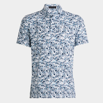 BOTANIC GARDEN TECH JERSEY MODERN SPREAD COLLAR POLO