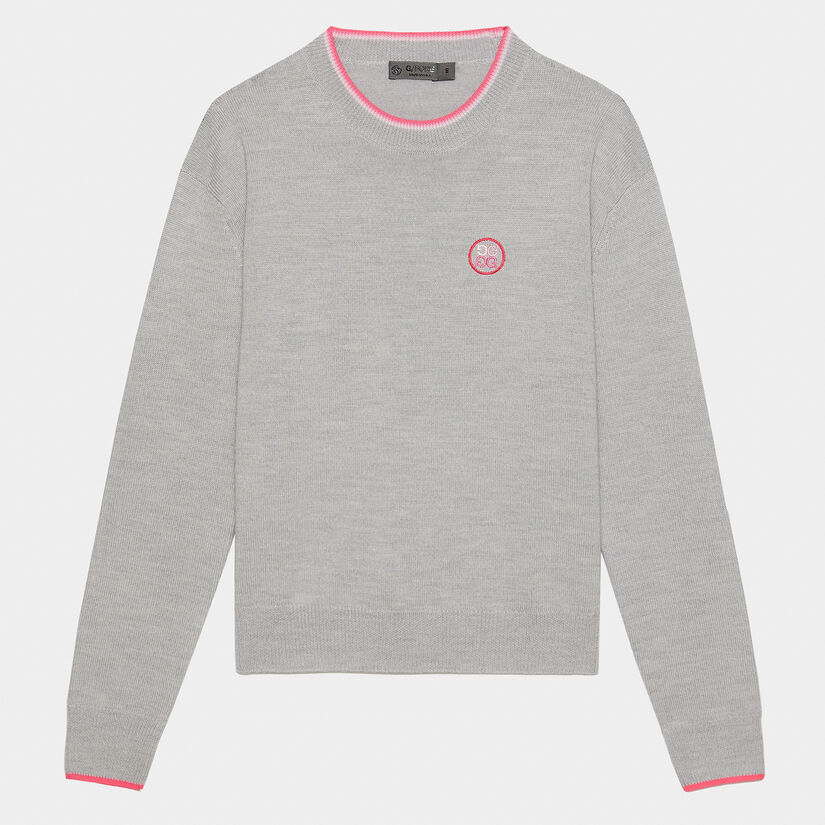 CIRCLE G'S RELAXED MERINO WOOL CREWNECK SWEATER image number 1