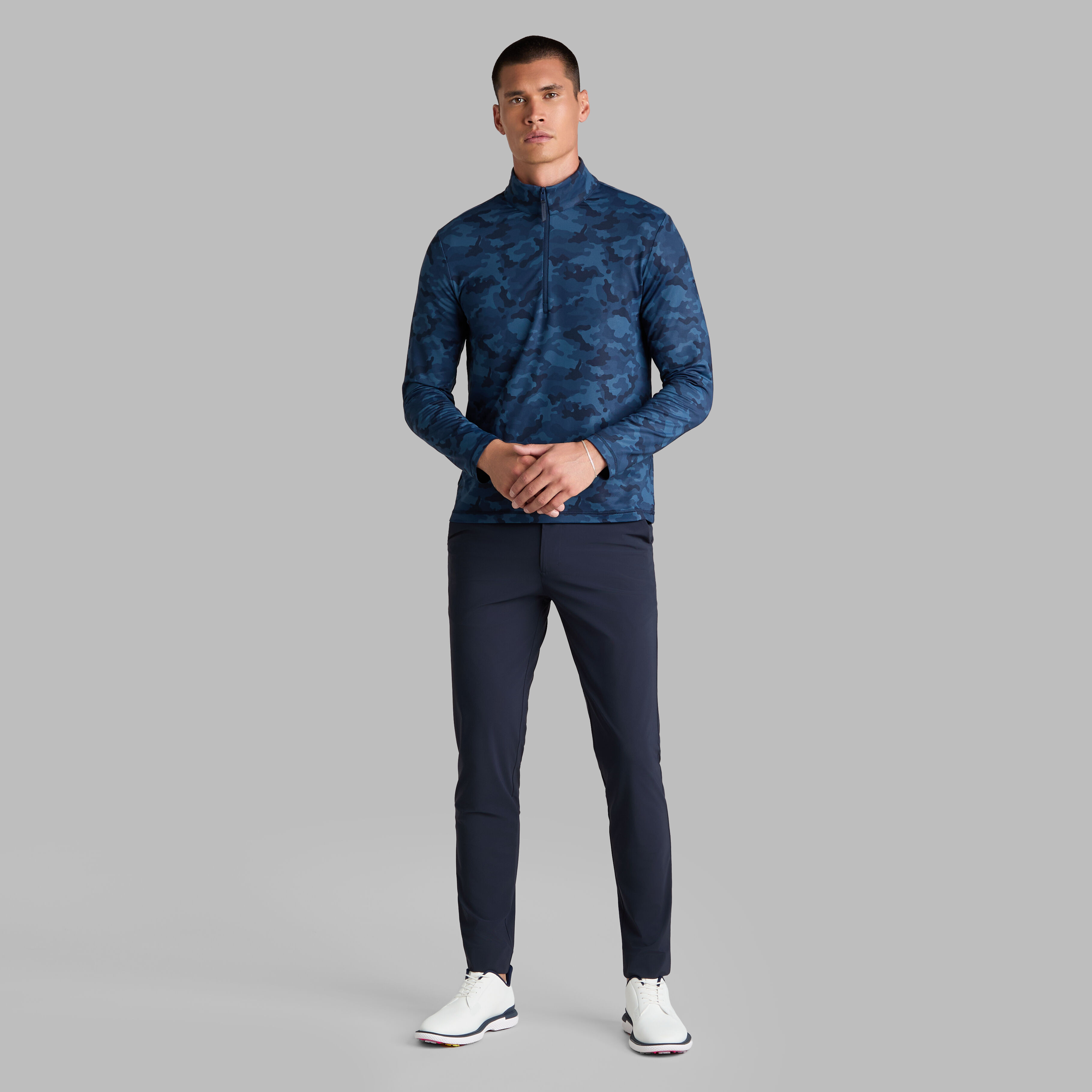 BRUSHED BACK TECH TERRY QUARTER ZIP PULLOVER | MEN'S PULLOVERS